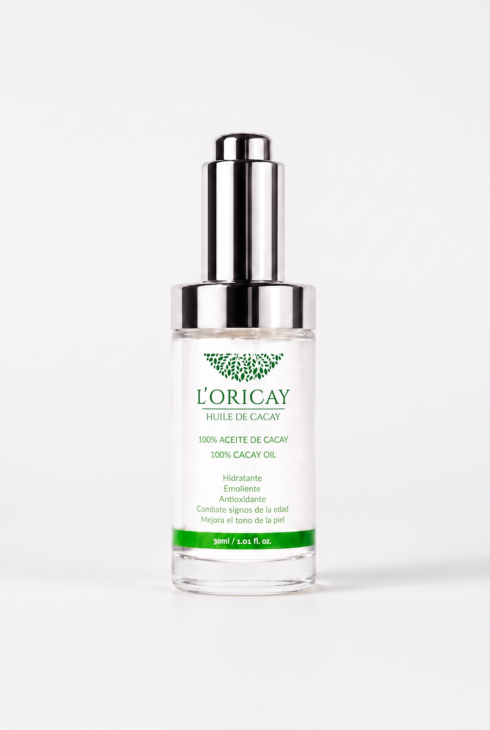 Frasco de Aceite de Cacay Premium L'ORICAY de 30 ml, prensado en frío en el Casanare