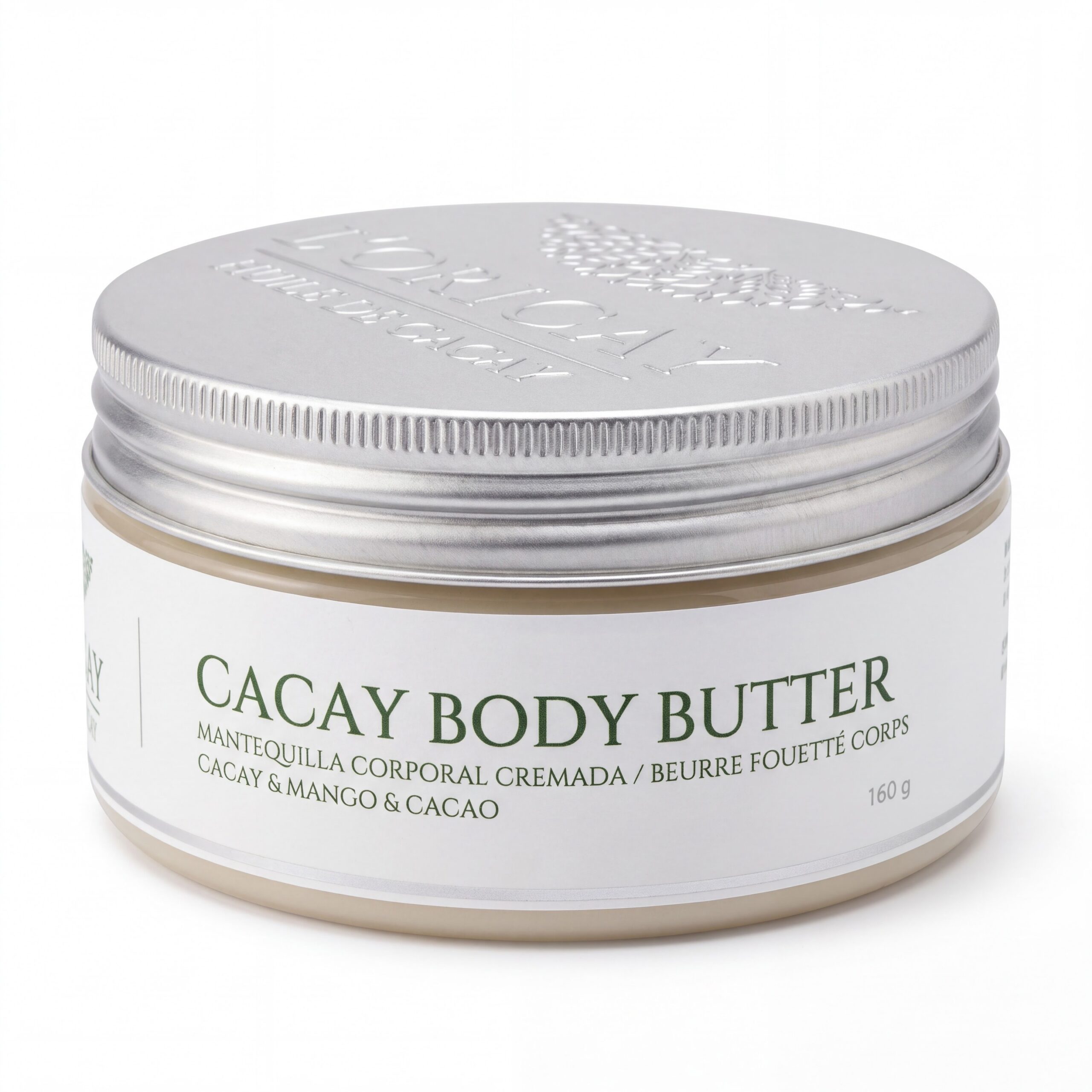 Cacay Body Butter L'ORICAY, mantequilla corporal de cacay, mango y cacao, pote de 160 g
